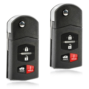 2 New Keyless Entry Remote Flip Key Fob for 2005-2008 Mazda 6 RX-8 (KPU41788)