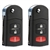 2 New Keyless Entry Remote Flip Key Fob for Mazda (SKE12501, BGBX1T478)