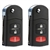 2 New Keyless Entry Remote Flip Key Fob for Mazda (SKE12501, BGBX1T478)