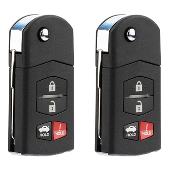2 New Keyless Entry Remote Flip Key Fob for Mazda MX-5 Miata 3 6 (SKE12501, BGBX1T478)