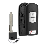 Remote Key Fob Shell Case Replacement for 2013-2020 Mazda 3 Hatchback CX3 CX5 CX9 (WAZSKE13D01, WAZX1T768SKE11A03)