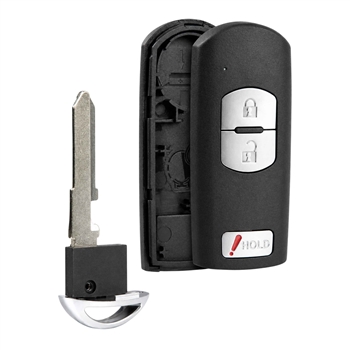 Remote Key Fob Shell Case Replacement for 2013-2020 Mazda 3 Hatchback CX3 CX5 CX9 (WAZSKE13D01, WAZX1T768SKE11A03)