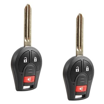 2x Key Fob Remote 3-Button Replacement for 2003-2019 Infiniti Nissan (CWTWB1U751)