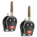2x Remote Key Fob Shell Case Replacement for 2002-2016 Nissan Altima Armada Cube Quest Infiniti FX35 FX45 G35 (CWTWB1U751)
