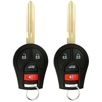 2 New Key Keyless Entry Remote Fob for 2007-2015 Nissan Sentra (CWTWB1U751)