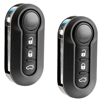 2x Key Fob Remote Flip 3-Button Replacement for 2015-2019 Dodge Ram Promaster - 46 Chip (RX2TRF198)