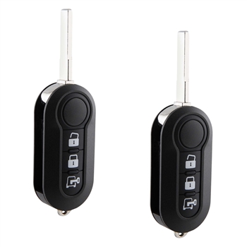 2x Key Fob Remote Lock Flip Shell Case Replacement for 2012-2020 Fiat 500 Dodge Promaster (RX2TRF198, LTQF12AM433TX, 2ADFTTRF198)