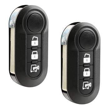 2x Key Fob Remote Flip 3-Button Replacement for 2015-2019 Dodge Ram Promaster (RX2TRF198, 68224015AA)