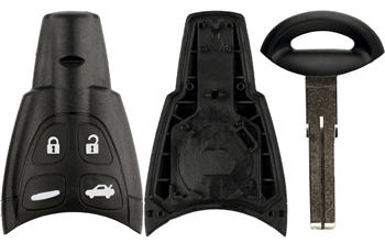 Remote Key Fob Shell Case Replacement for 2003-2011 Saab 9-3 9-5 (LTQSAAM433TX)