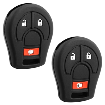 2x Key Fob Remote Silicone Case Cover Protector for 2003-2016 Nissan Xterra Frontier Rogue Pathfinder Infiniti FX35 FX45 (CWTWB1U751)