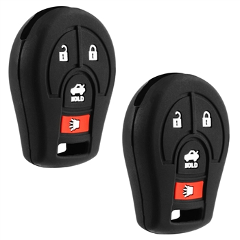 2x Key Fob Remote Silicone Case Cover Protector for 2009-2016 Nissan Cube Rouge Juke Verza NV (CWTWB1U751, CWTWB1U816)