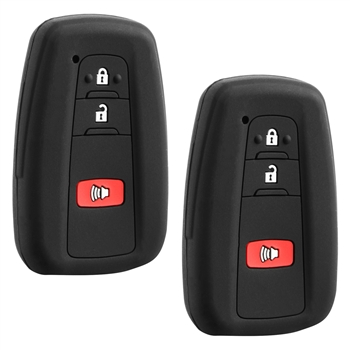 2x Key Fob Remote Silicone Case Cover Protector for 2016-2019 Toyota Prius CH-R (MOZBR1ET-0010)