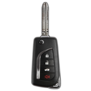 Keyless Entry Remote Head Flip Key Fob 4-Button Replacement for 2008-2012 Toyota Avalon Corolla (GQ4-29T, 4D-67 Chip)