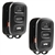 2 New Just the Case Keyless Entry Remote Key Fob Shell for Toyota Lexus (HYQ12BAN, HYQ12BBX, HYQ1512Y)