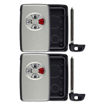 2 New Just the Case Keyless Entry Remote Smart Key Fob Shell for 2005-2007 Toyota Avalon (HYQ14AAF)