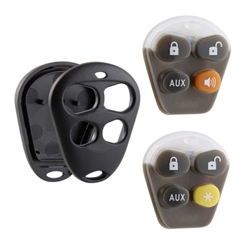 Remote Key Fob Shell Case Aftermarket 4-Button Replacement for Viper (EZSDEI474V)