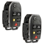 2x Remote Flip Key Fob Shell Case For Volvo (LQNP2T-APU)