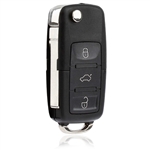 New Keyless Entry Remote Flip Key Fob for Volkswagen Beetle Golf Jetta Passat (HLO1J0959753AM, HLO1J0959753DC)