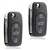 2 New Keyless Entry Remote Flip Key Fob for 1998-2001 Volkswagen Beetle Cabrio Golf Jetta Passat (HLO1J0959753F)