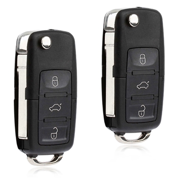 2 New Keyless Entry Remote Flip Key Fob for VW Rabbit Jetta Gti Eos (NBG010180T)