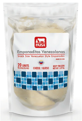 Empanadas Venezolanas Queso pre-fritas 8/8ea