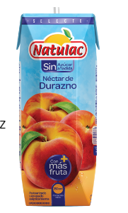 Natulac Peach Nectar Selecto UHT 8/3pk/8.4oz (sin azÃºcar)