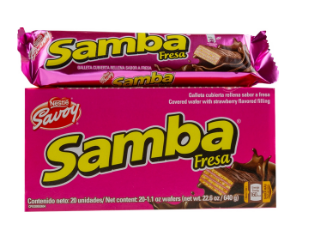 Samba Chocolate wafer w/ strawberry 16/20/32g