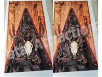 Ambush Camo Boards Deer Skull Cornhole Cover Wrap