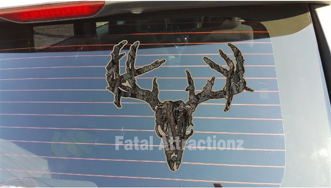 Ambush Camo Zombie Deer Skull