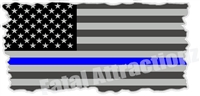 American Flag Blue Line