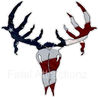 American Flag Deer Skull S3