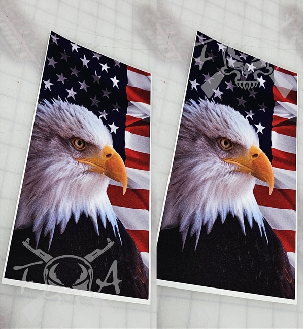 American Flag Eagle Cornhole Cover Wrap Vinyl Decal Sticker