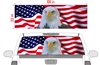 American Flag Eagle See Thru Window Wrap 22"x68"