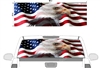 American Flag Faded Eagle See Thru Window Wrap 22"x68"