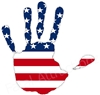 American Flag Handprint