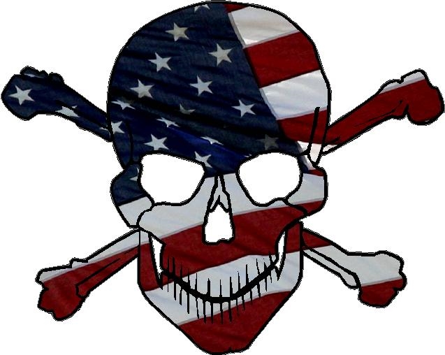 American Flag Skull Crossbones