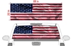 American Flag Wavy See Thru Window Wrap 22"x68"