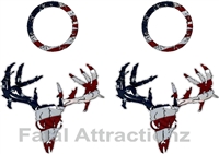 American Flag Zombie Deer Skull Cornhole Pack