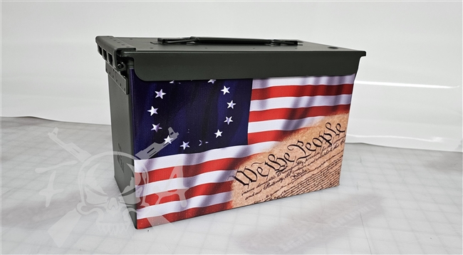 Betsy Ross We The People American Flag Ammo Can Wrap