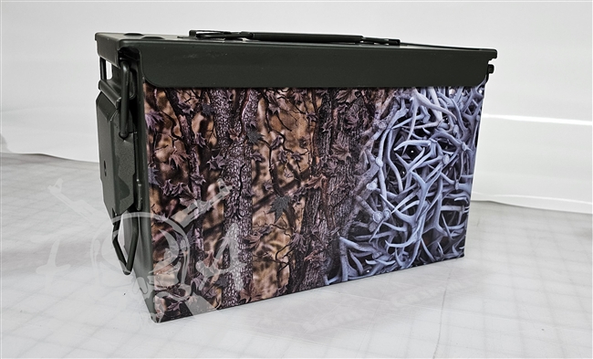 Camo Antlers Ammo Can Wrap