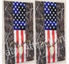 Camo American Flag Stripe Deer Skull Cornhole Cover Wrap