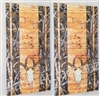Camo Wood Boards Deer Skull Cornhole Cover Wrap
