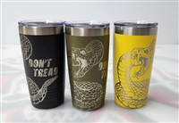 DON'T TREAD Rattlesnake 20 oz Tumbler Engraved