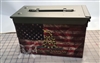 Distressed American Gadsden Flag Ammo Can Box Wrap pair