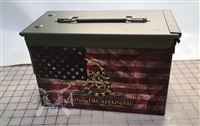 Distressed American Gadsden Flag Ammo Can Box Wrap pair
