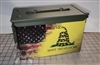 Distressed American Gadsden Flag v2 Ammo Can Box Wrap pair