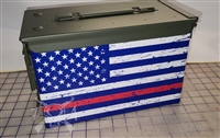 Distressed Dress Blues American Flag Ammo Can Box Wrap pair