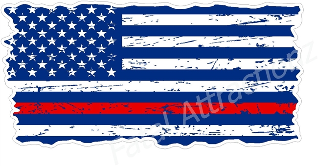 Distressed American Flag Dress Blues