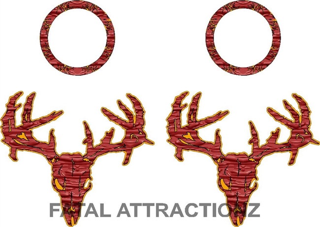 Flesh Zombie Deer Skull Cornhole Pack