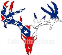 Mississippi State Flag Zombie Deer Skull